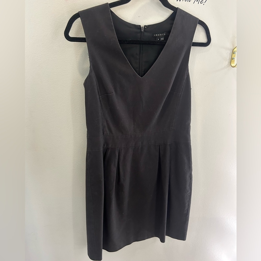 Theory little black dress with V neckline size 8